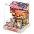 CUTEROOM QT041 DIY Dollhouse Miniature Furniture Kit with Dust Cover & LED Light - New Three Styles QT Series