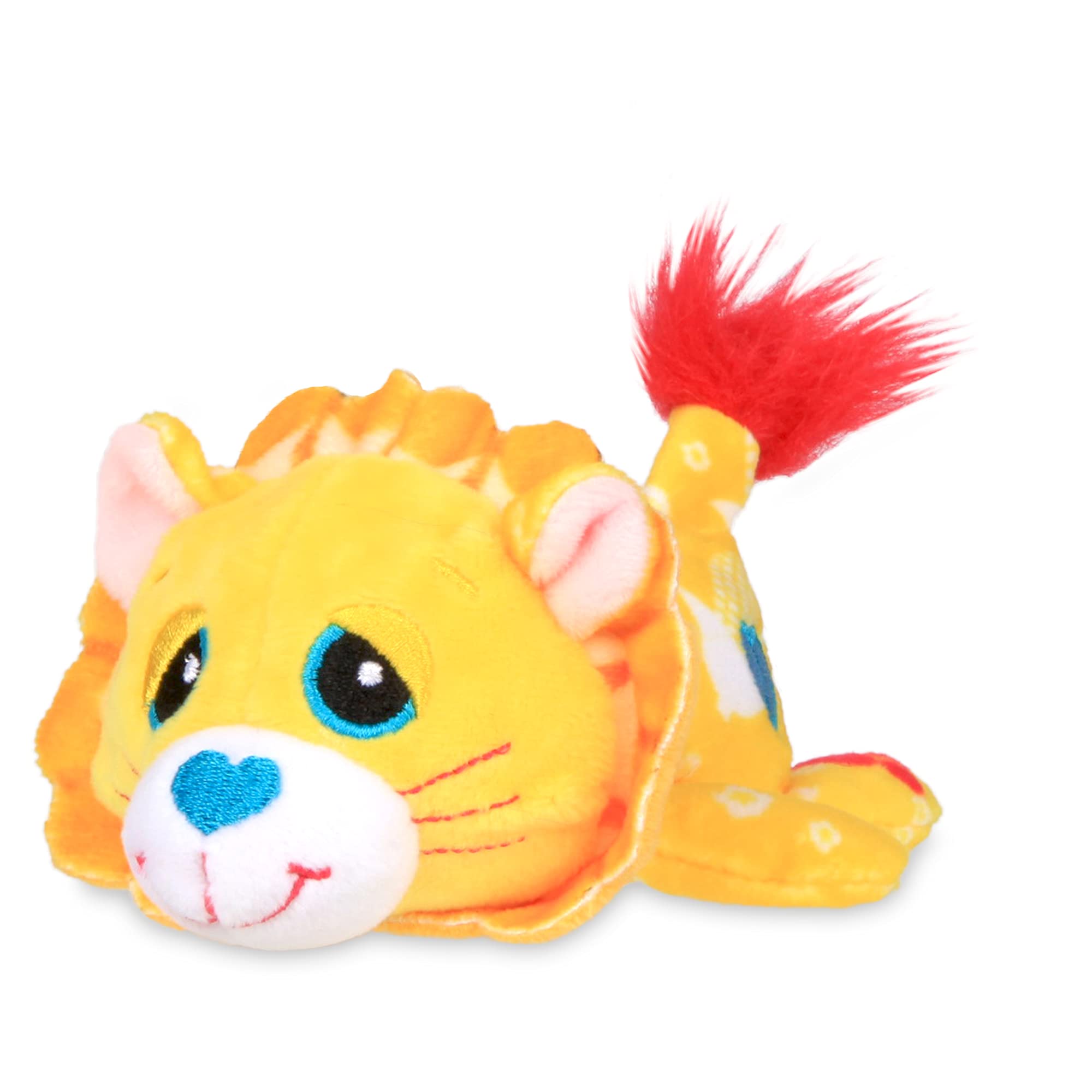 Cutetitos Budditos Buttered Popcorn Edition – Two 5-Inch Plush Lion and Zebra Toys with Heart-Shaped Wrap for Kids Ages 3+