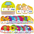 CVCC & CCVC Puzzle Cards – Phonics Games for Ages 3-6, 60 Pieces with Storage Bag