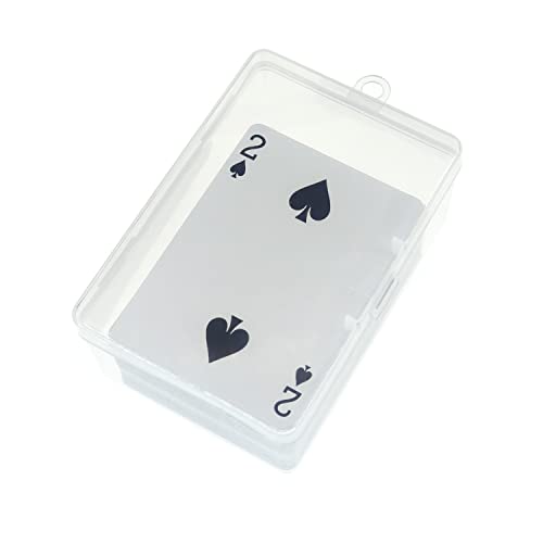 Cwdew 4-Pack Clear Plastic UNO Card Case – Holds 112 Cards, Snap Closure, Travel Storage Box