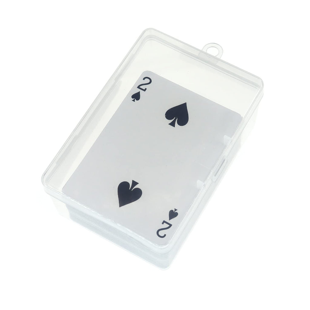 Cwdew 4-Pack Clear Plastic UNO Card Case – Holds 112 Cards, Snap Closure, Travel Storage Box