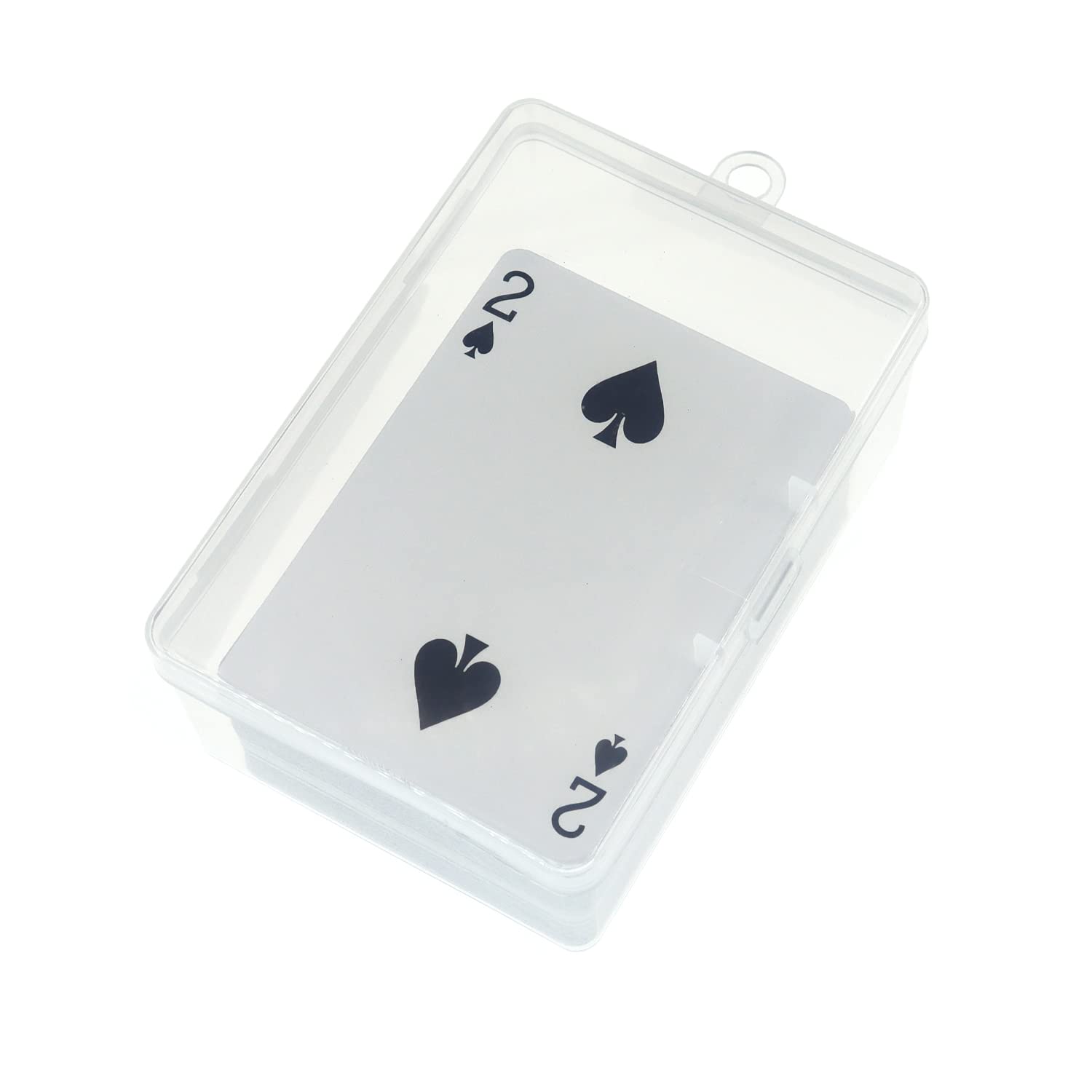 Cwdew 4-Pack Clear Plastic UNO Card Case – Holds 112 Cards, Snap Closure, Travel Storage Box
