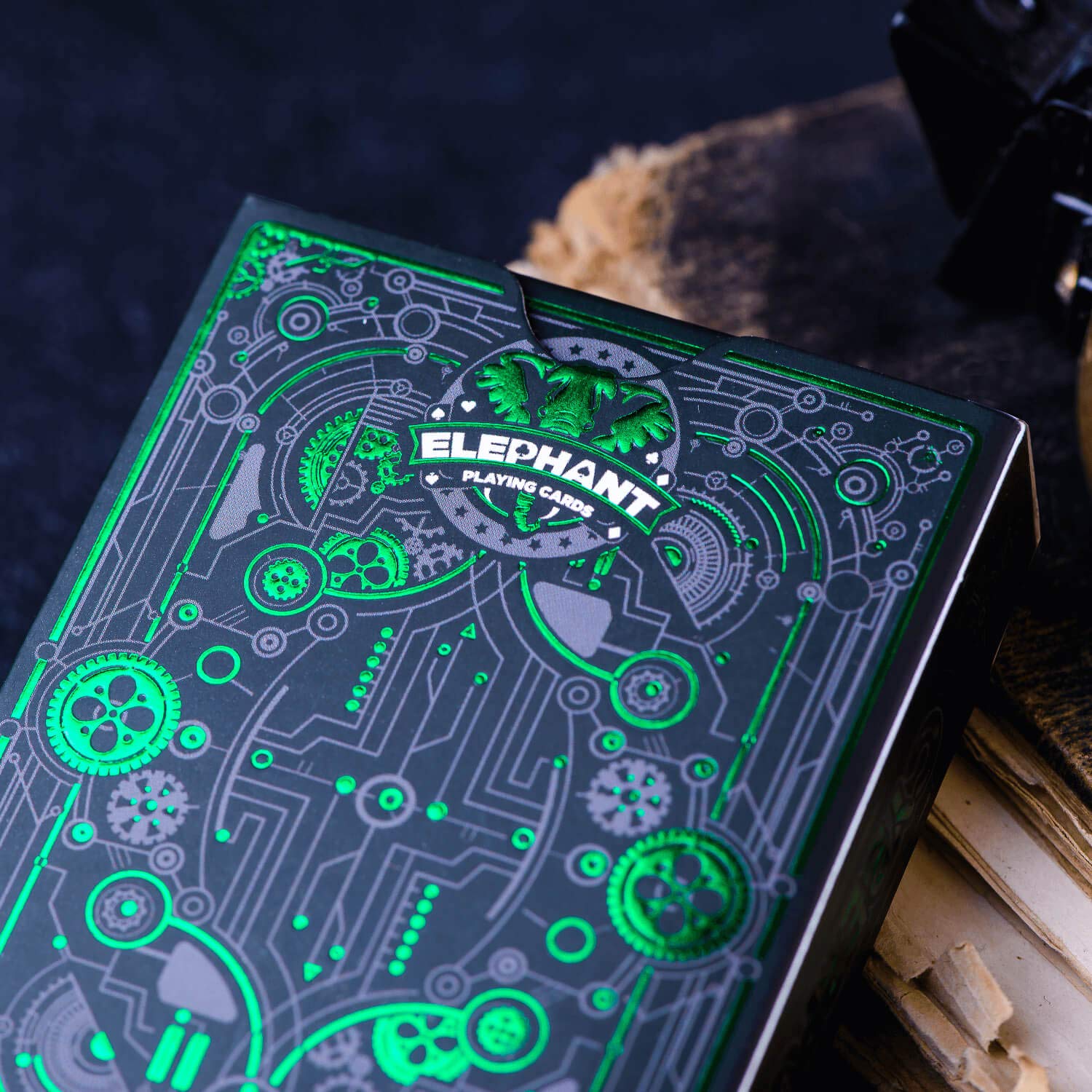 Cyberpunk Green Cardistry Deck – White Cyberpunk Playing Cards with e-Book, Poker Size
