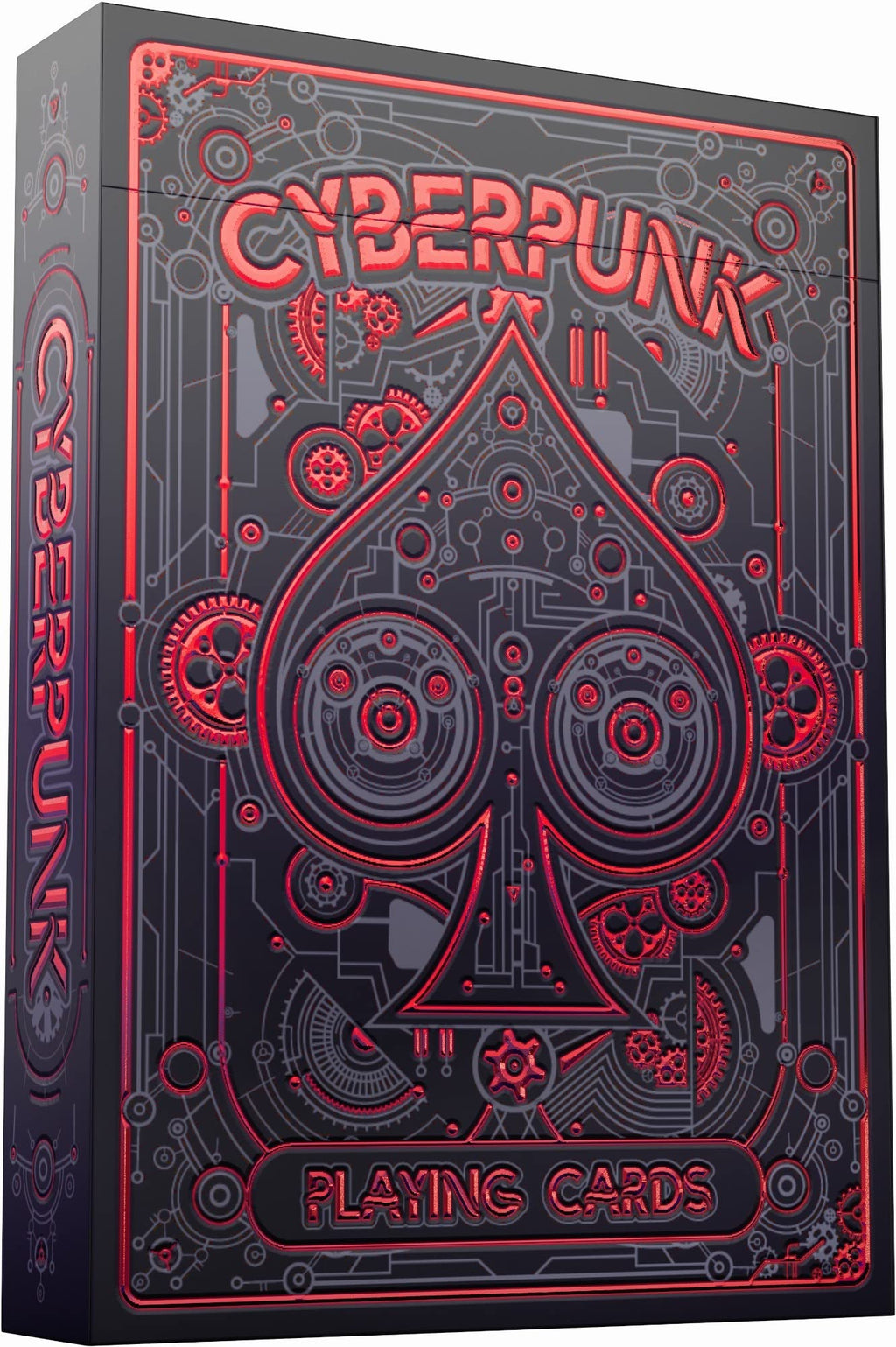 Cyberpunk Red Playing Cards – Hand-Drawn Futuristic Deck with E-Book, Poker Size 2.5" x 3.5"
