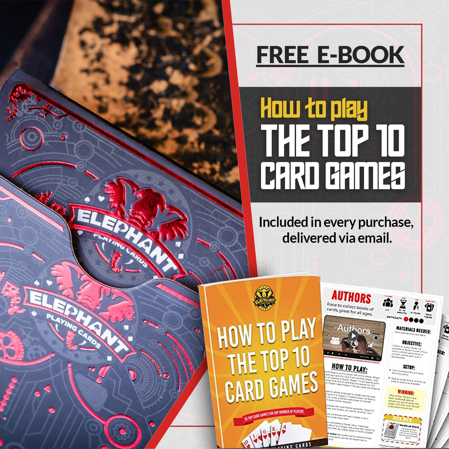 Cyberpunk Red Playing Cards – Hand-Drawn Futuristic Deck with E-Book, Poker Size 2.5" x 3.5"