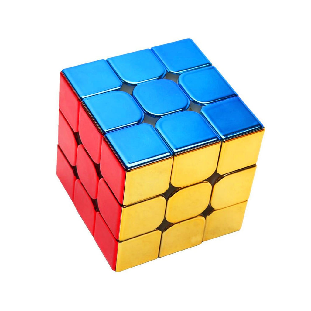 Cyclone Boys Metallic 3x3 Speed Cube – Glossy Reflective Stickerless Puzzle