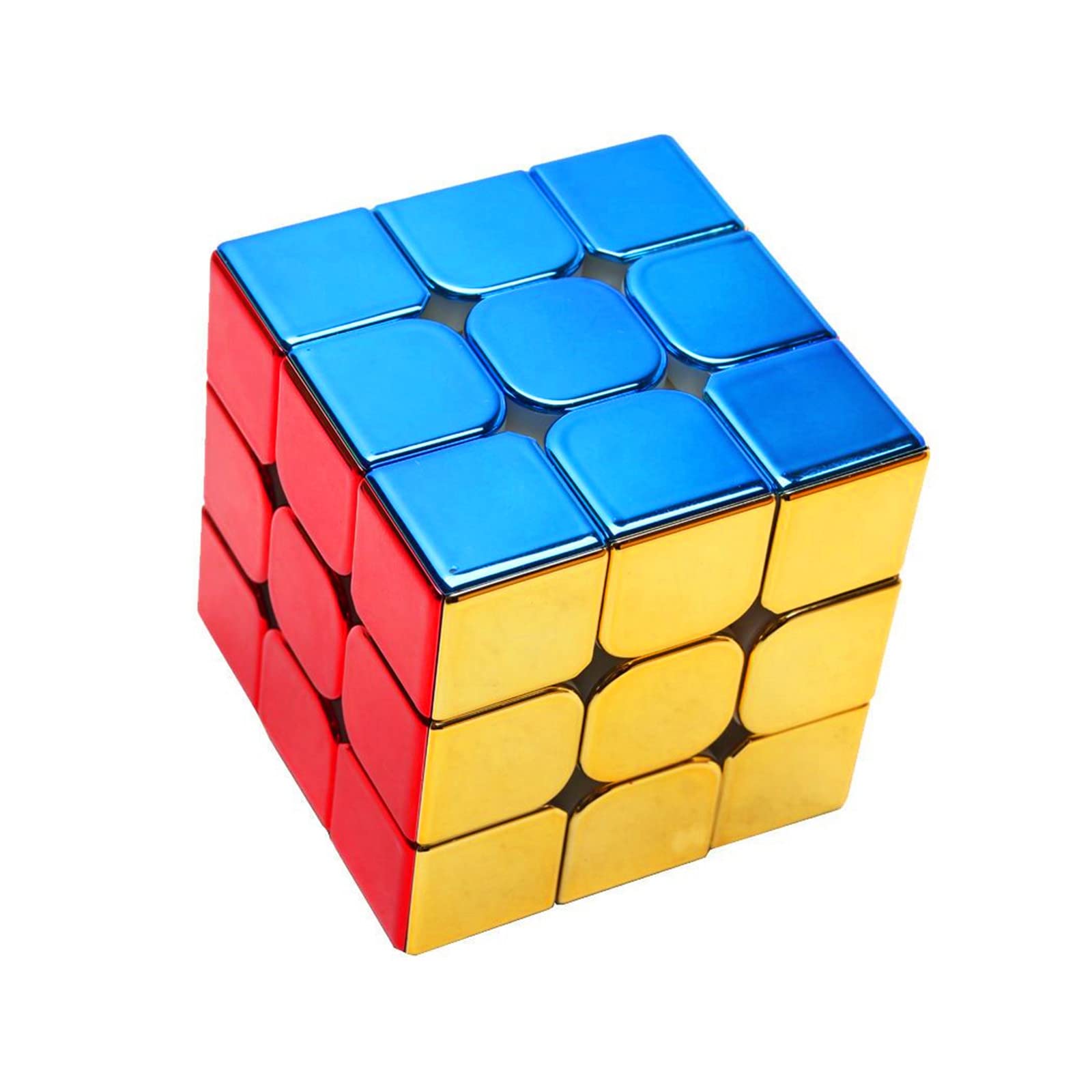 Cyclone Boys Metallic 3x3 Speed Cube – Glossy Reflective Stickerless Puzzle