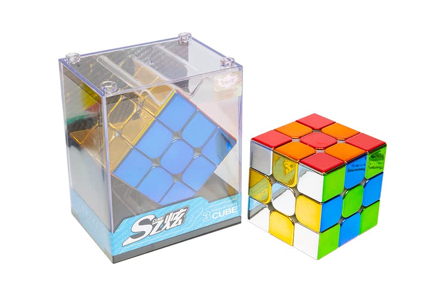 Cyclone Boys Metallic 3x3 Speed Cube – Glossy Reflective Stickerless Puzzle