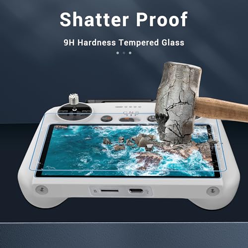 CYNOVA Screen Protector for DJI RC/RC2 – Auto Alignment Kit, 9H Tempered Glass, 2.5D Edges