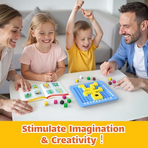 CYOEST Pixel Art STEM Kit – 50+ Patterns, 4 Challenge Types, 3 Difficulty Levels for Kids Ages 5-12