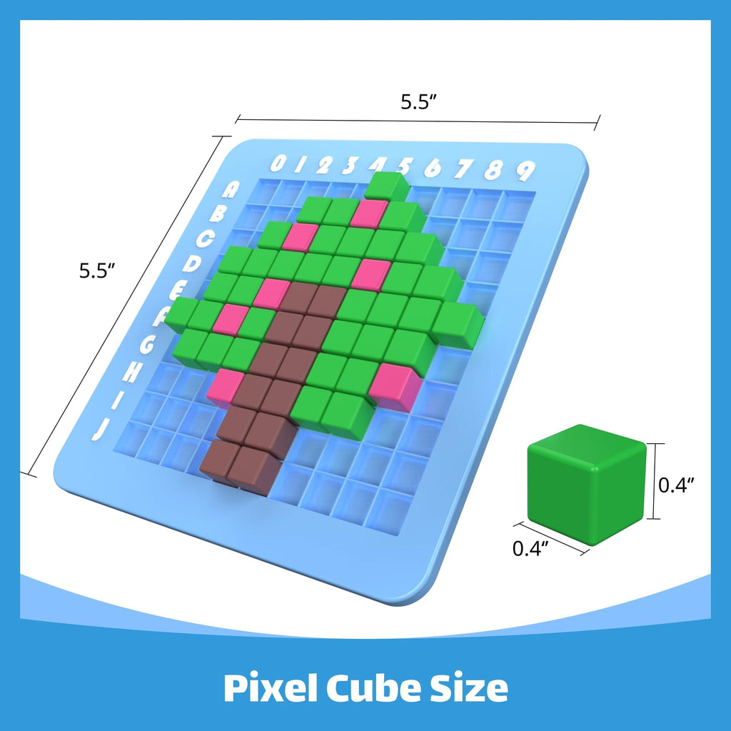 CYOEST Pixel Art STEM Kit – 50+ Patterns, 4 Challenge Types, 3 Difficulty Levels for Kids Ages 5-12