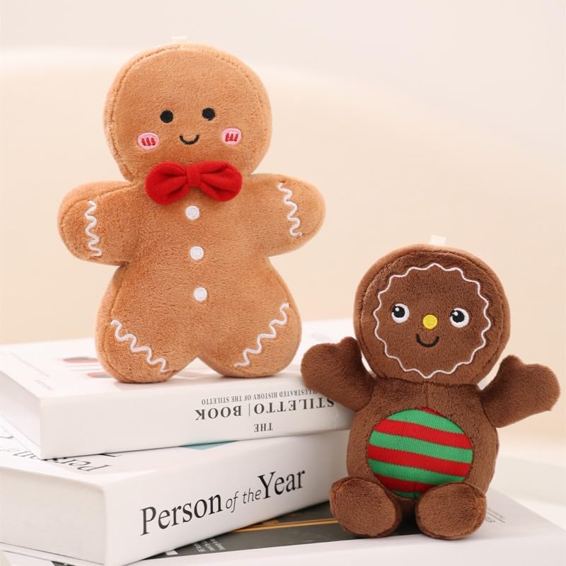 Cyprinus Carpio 15.75-Inch Gingerbread Man Plush Pillow – Soft Polyester Throw Cushion for Christmas Decor