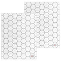 CZYY Acrylic Hex Grid Overlay Set of 2, 7x9 Inch Clear Battle Map for D&D and Pathfinder