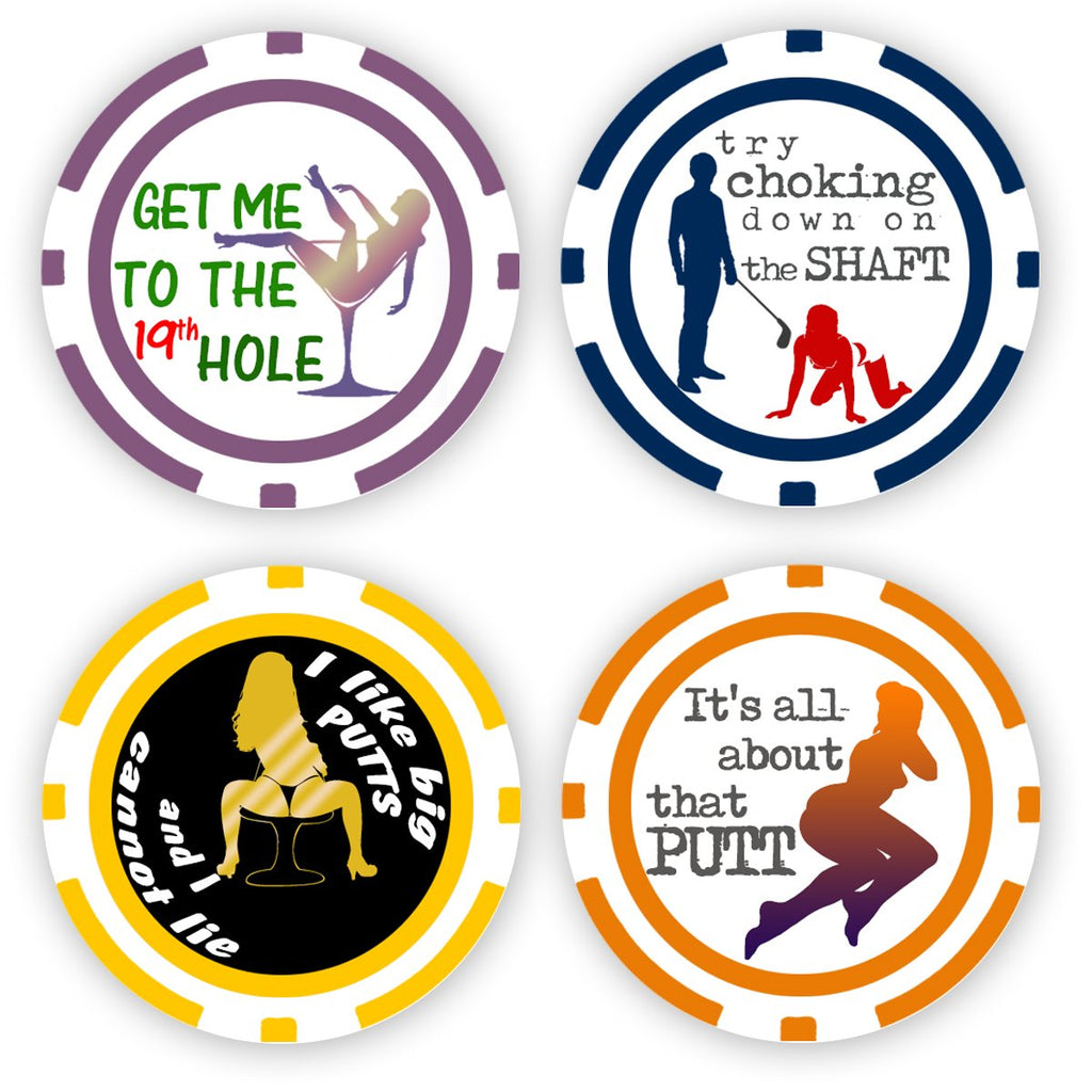 DA VINCI 11.5g Poker Chip Golf Ball Markers – Collection of Casino-Size Chips