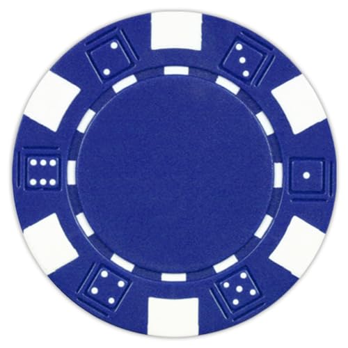 DA VINCI 50 Clay Composite Dice Striped 11.5 Gram Poker Chips – Pick from 11 Colors