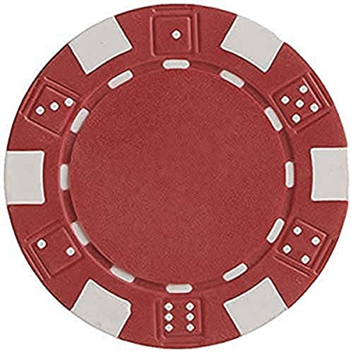 DA VINCI 50 Dice Striped Clay Composite Poker Chips – 11.5 Grams, Choose from 11 Colors
