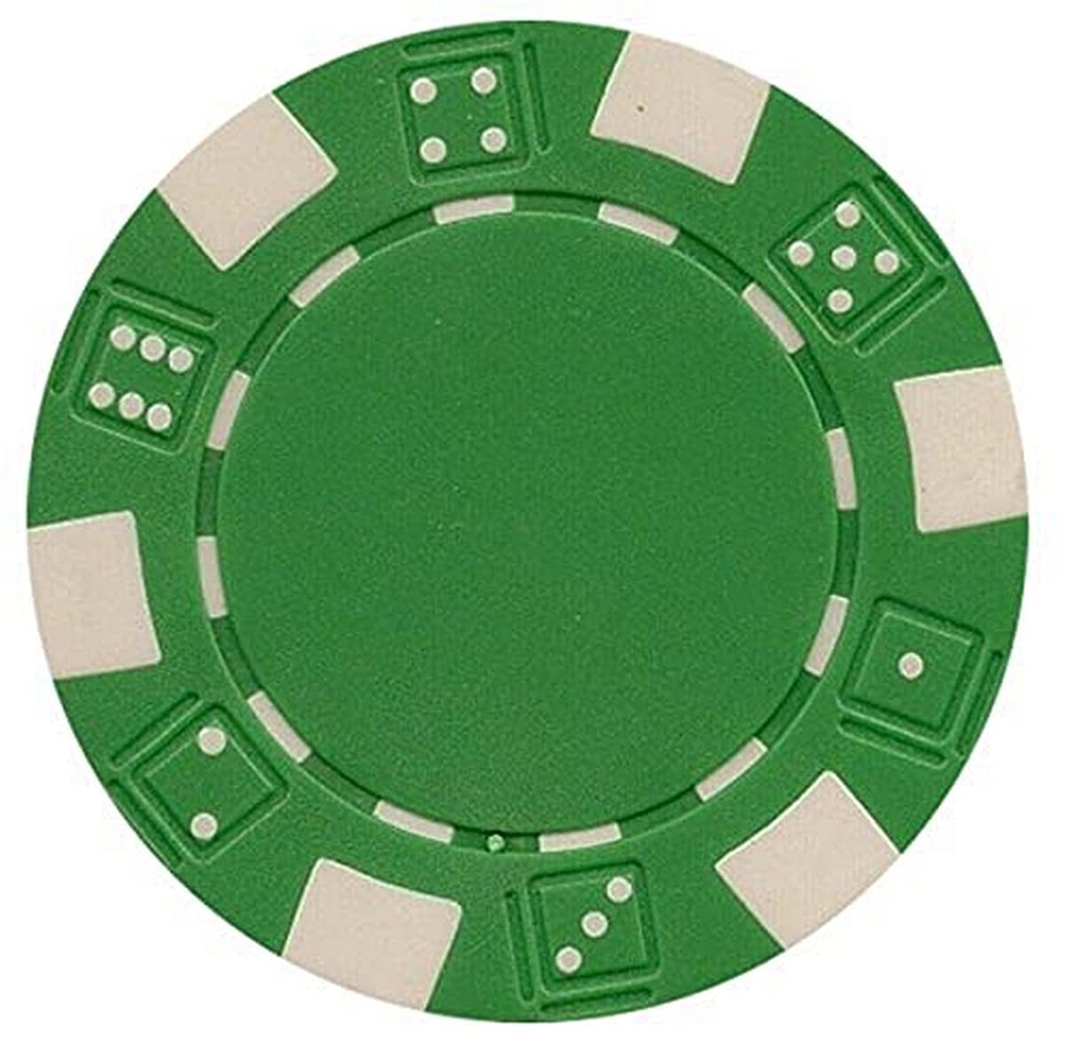 DA VINCI 50-Piece Dice Striped Clay Composite Poker Chips – 11.5g Each, 11 Color Options