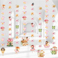 Daifunli 8-Pack Fairy Party Decorations - 45.3 inch Hanging Garlands with Butterfly, Mushroom, & Flower Cutouts