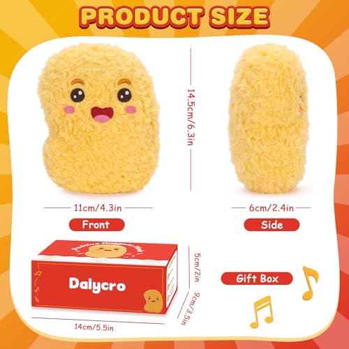 Dalycro Positive Nuggets Plush with Sound - Funny Chicken Stuffed Doll for Teens and Women, Birthday Halloween Gift