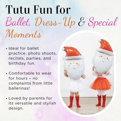 Dancina Tutu Skirt for Girls – Ages 0M to 13Y, Fluffy Tulle with Soft Elastic Waist
