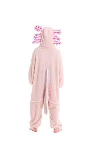DarkCom Kids Animal Onesie – Axolotl Cosplay Halloween Costume & Christmas Pajamas