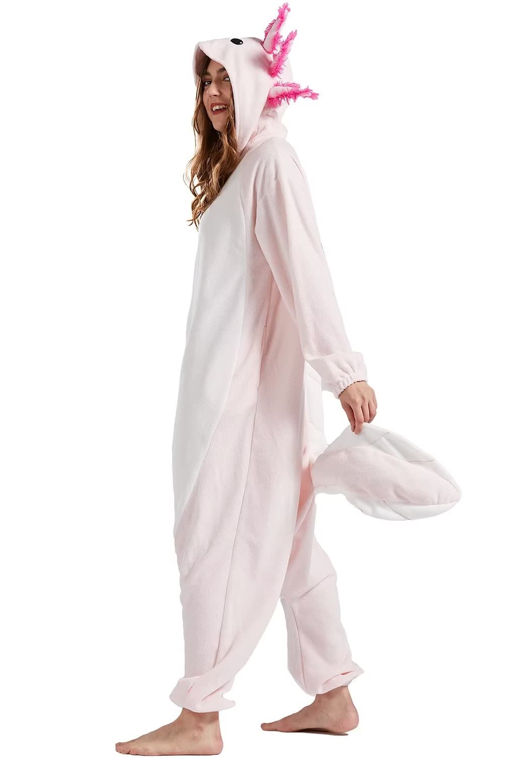 DarkCom Kids Animal Onesie – Axolotl Cosplay Halloween Costume & Christmas Pajamas