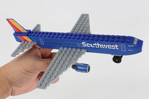Daron 55-Piece Southwest Heart Livery Building Block Set – Airplane Construction Toy for Kids Ages 5 and Up