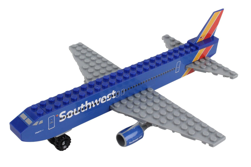 Daron 55-Piece Southwest Heart Livery Building Block Set – Airplane Construction Toy for Kids Ages 5 and Up