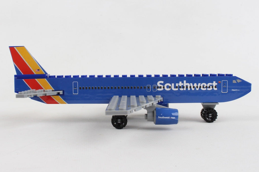 Daron 55-Piece Southwest Heart Livery Building Block Set – Airplane Construction Toy for Kids Ages 5 and Up