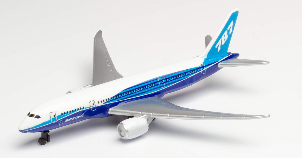Daron Boeing 787 Die-Cast Metal Airplane Model – 5.75-Inch Toy with Rolling Wheels, Ages 3+