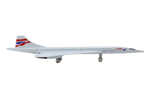 Daron British Airways Concorde Die-Cast Toy Plane, 5.75-Inch, White