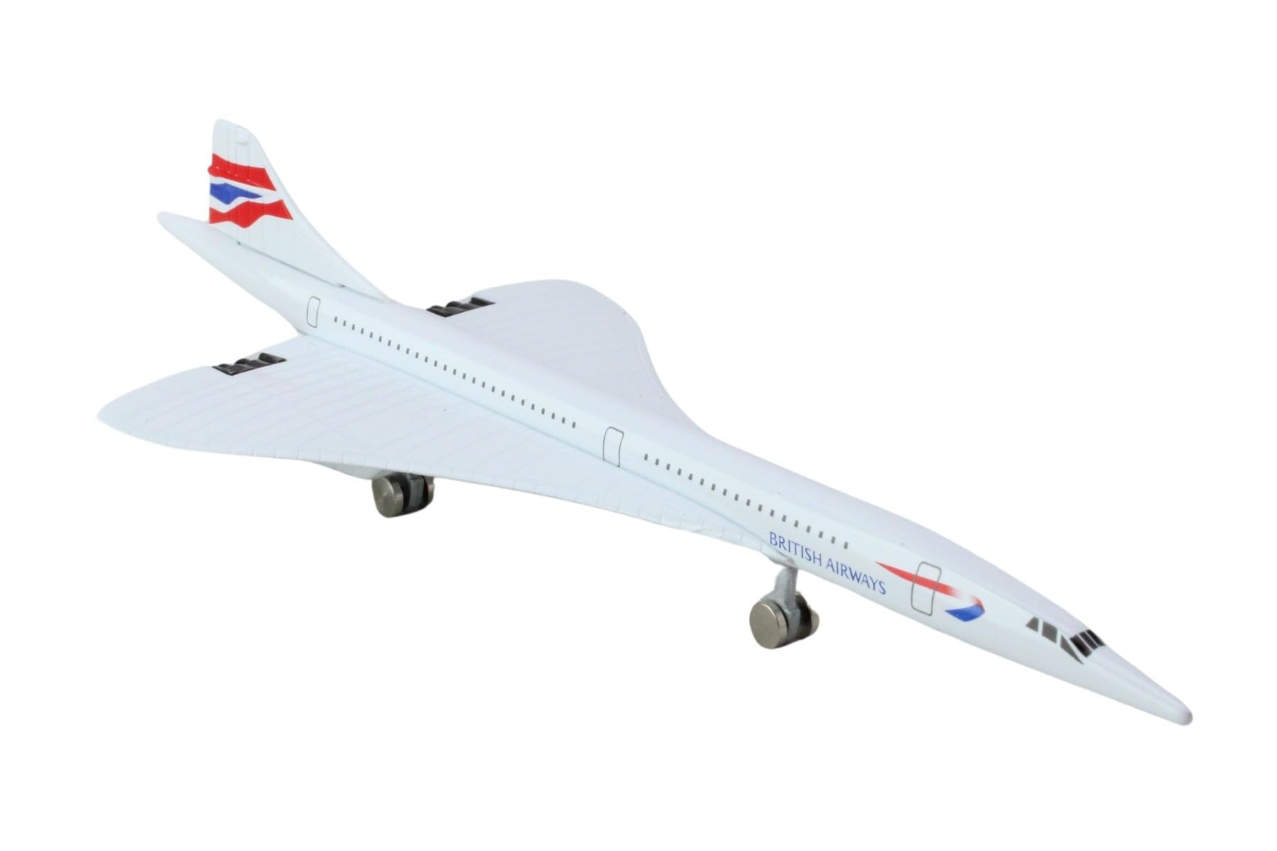 Daron British Airways Concorde Die-Cast Toy Plane, 5.75-Inch, White