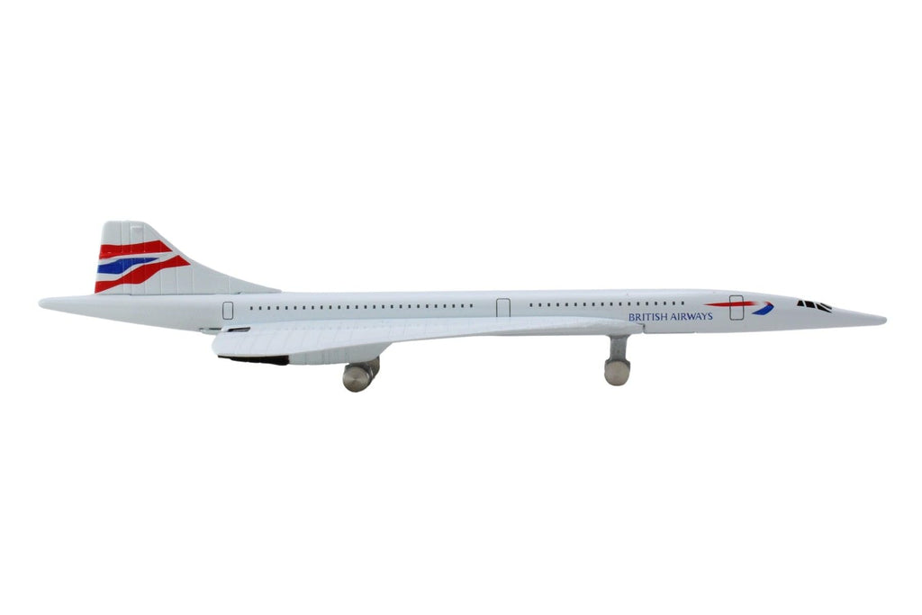 Daron British Airways Concorde Die-Cast Toy Plane, 5.75-Inch, White