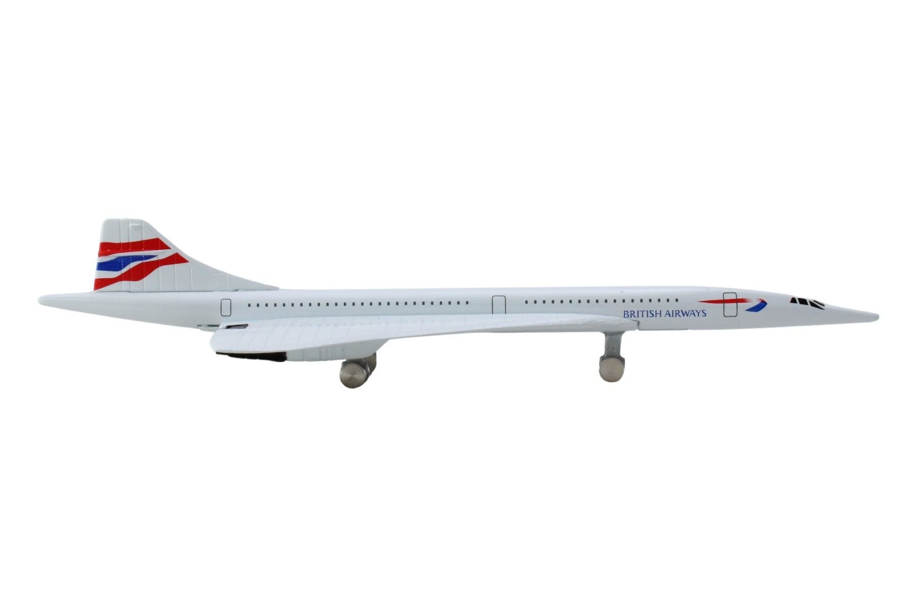 Daron British Airways Concorde Die-Cast Toy Plane, 5.75-Inch, White