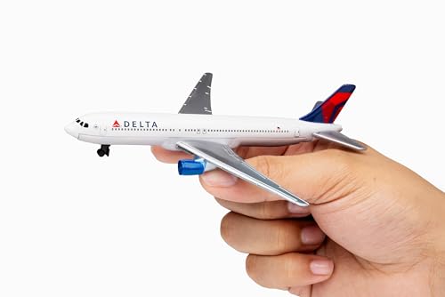 Daron Delta Air Lines Die-Cast Metal Airplane Toy – 5.75 inch Model with Rolling Wheels, Ages 3+