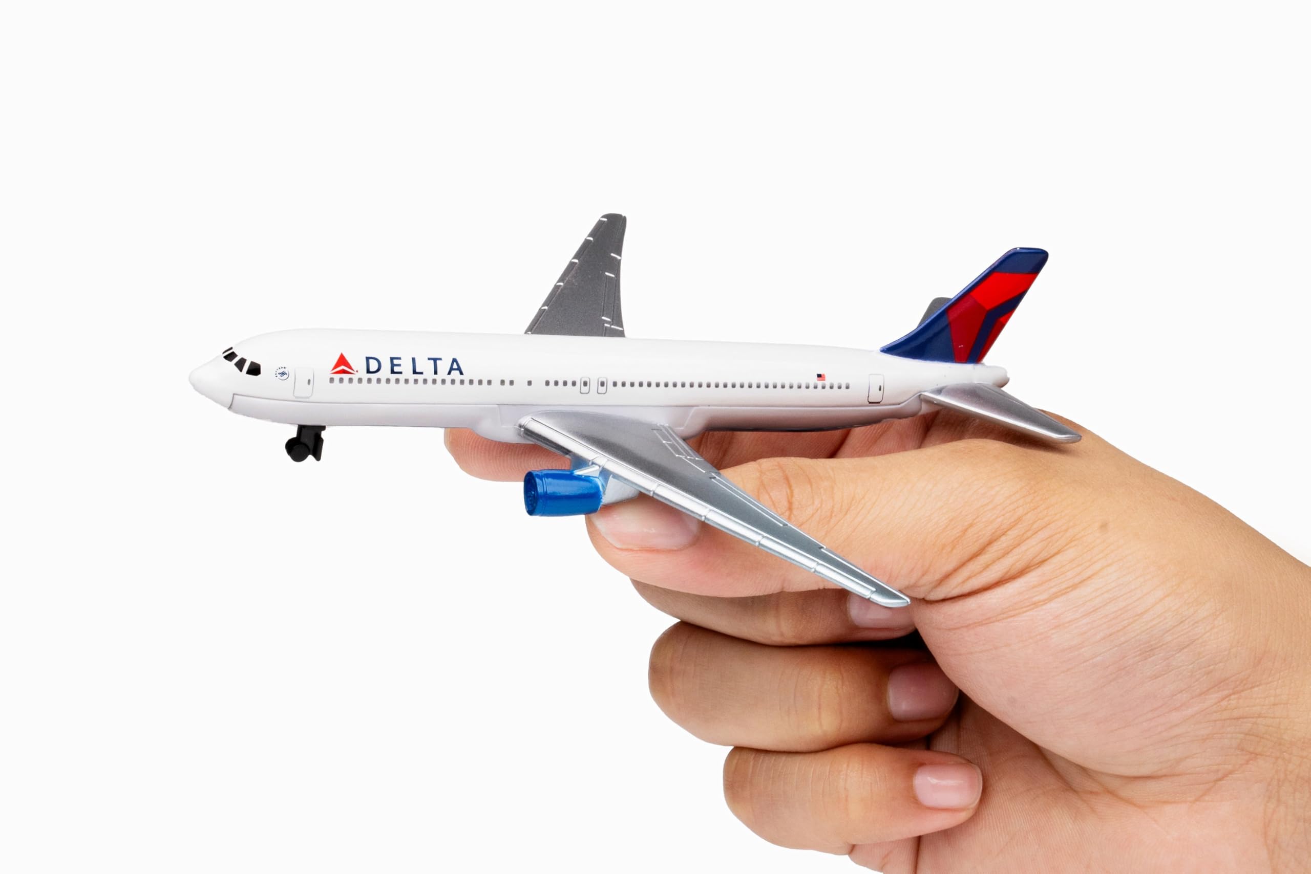 Daron Delta Air Lines Die-Cast Metal Airplane Toy – 5.75 inch Model with Rolling Wheels, Ages 3+