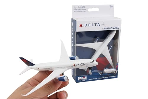 Daron Die-Cast Delta Air Lines Airbus A350 Model Airplane - 5.75" Long with Rolling Wheels, Ages 3+