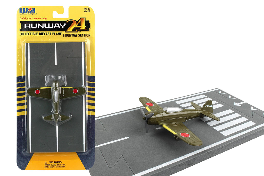 Daron Runway24 Japanese Zero Die-Cast Airplane with Connectable Runway Section