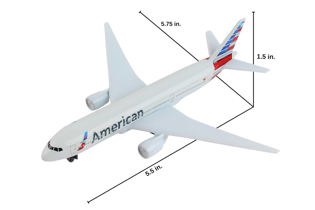 Daron Toy Airplane – American Airlines Die-Cast Metal Model – 5.75 Inch with Rolling Wheels