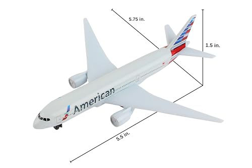 Daron Toy Airplane – American Airlines Die-Cast Metal Model – 5.75 Inch with Rolling Wheels