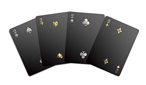Day of the Dead Waterproof Playing Cards by Gent Supply – Black Edition with Gold & Silver Accents