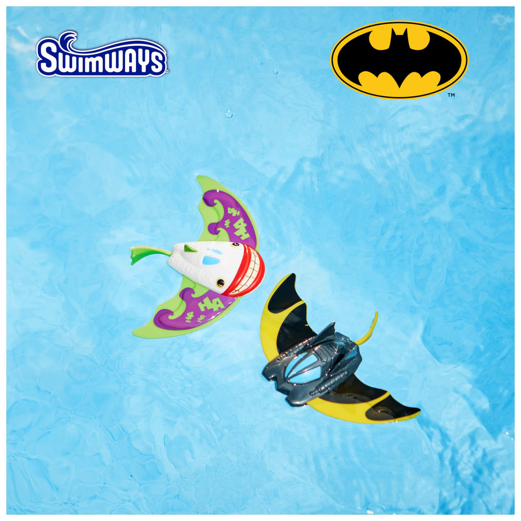DC Batman Zoom-A-Rays Pool Toys – 2-Pack Self-Powered Underwater Gliders for Kids 5+