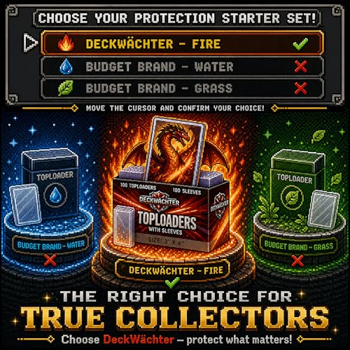 DeckWächter 100 Top Loaders + 100 Penny Sleeves – 35PT Clear Hard Plastic Protectors for Standard Trading Cards (3x4 inches)