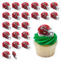 DecoPac Kansas City Chiefs Helmet Cupcake Rings - 24 Pack Officially Licensed NFL Toppers