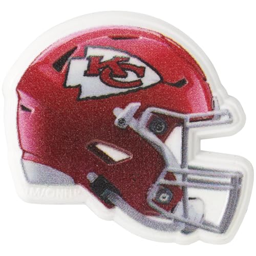DecoPac Kansas City Chiefs Helmet Cupcake Rings - 24 Pack Officially Licensed NFL Toppers