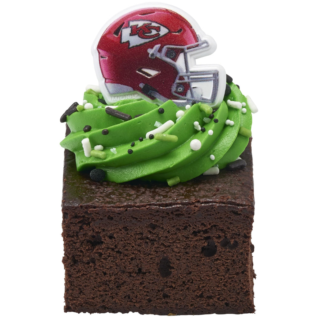 DecoPac Kansas City Chiefs Helmet Cupcake Rings - 24 Pack Officially Licensed NFL Toppers