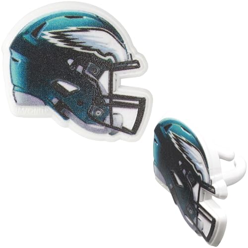 DecoPac Philadelphia Eagles Helmet Rings – 24 Officially Licensed Cupcake Toppers