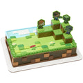 DecoSet Minecraft Mobs Beware Cake Topper – 6-Piece Stackable Blocks with Alex, Steve, and Mobs