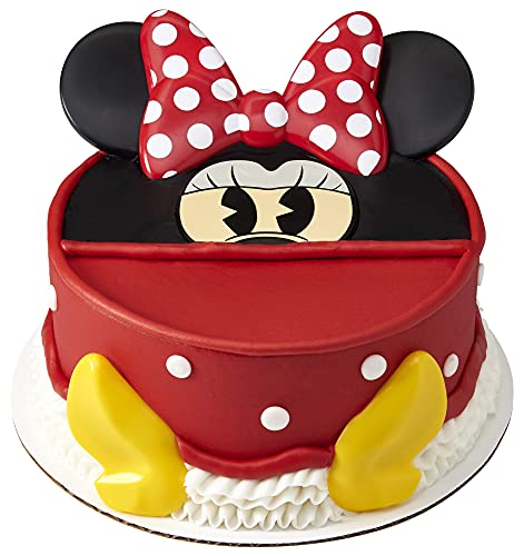 Decoset Minnie Mouse Cake Topper - 6-Piece Reusable Plastic Decoration by DecoPac