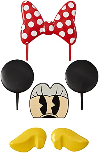 Decoset Minnie Mouse Cake Topper - 6-Piece Reusable Plastic Decoration by DecoPac